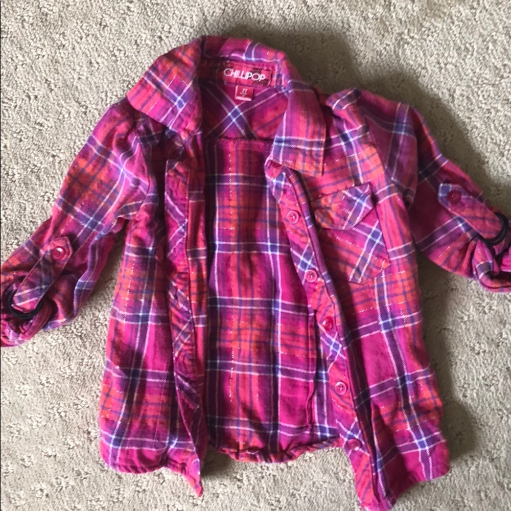 Adorable toddler pink flannel